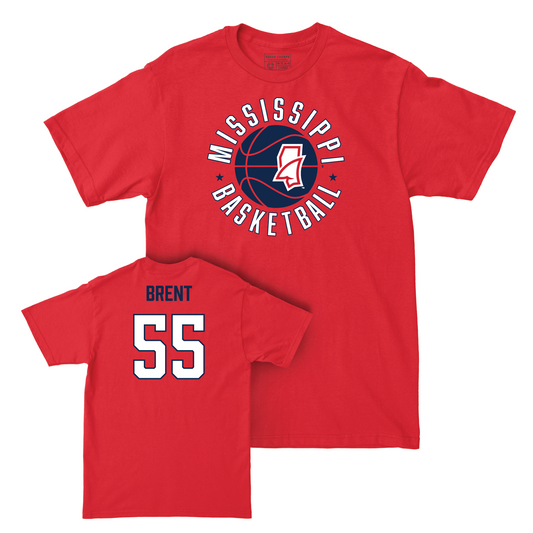 Ole Miss Men's Basketball Red Hardwood Tee - Cam Brent Small
