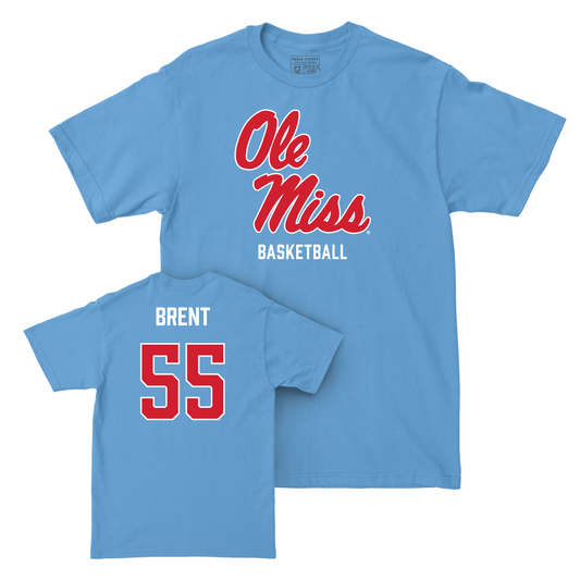 Ole Miss Men's Basketball Powder Blue Sideline Tee - Cam Brent Small