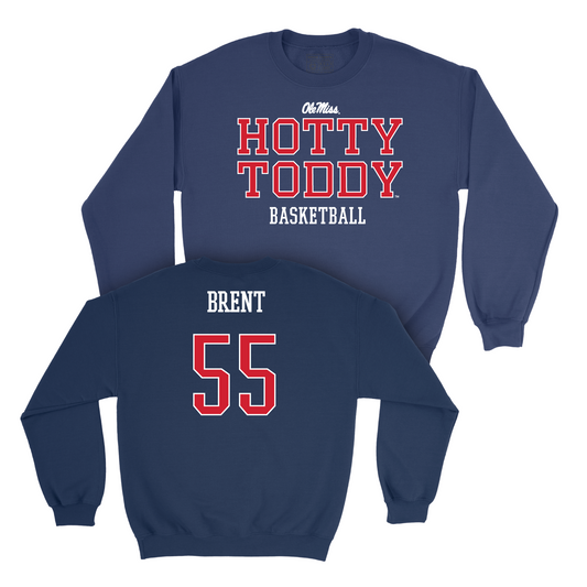 Ole Miss Men's Basketball Navy Hotty Toddy Crew - Cam Brent Small
