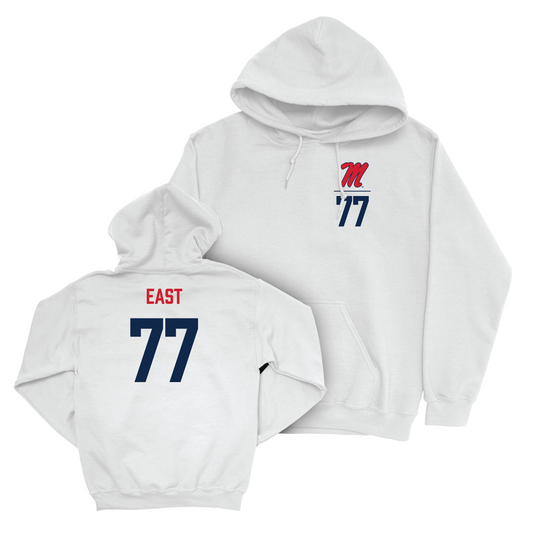 Ole Miss Football White Logo Hoodie - Cam East Small