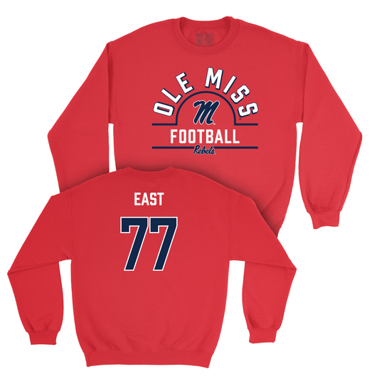 Ole Miss Football Red Arch Crew - Cam East Small