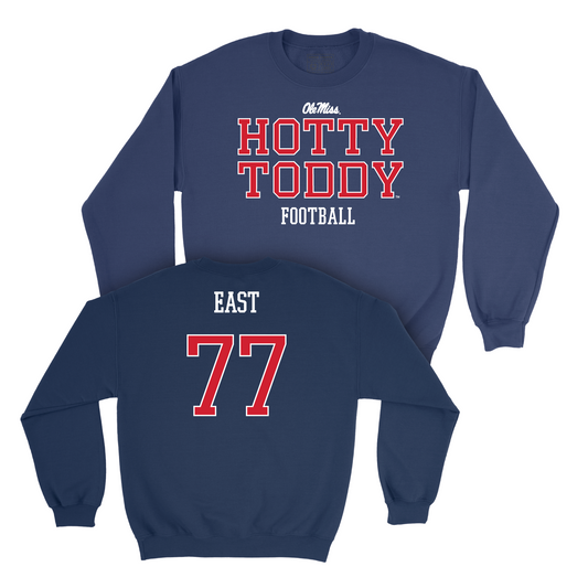 Ole Miss Football Navy Hotty Toddy Crew - Cam East Small