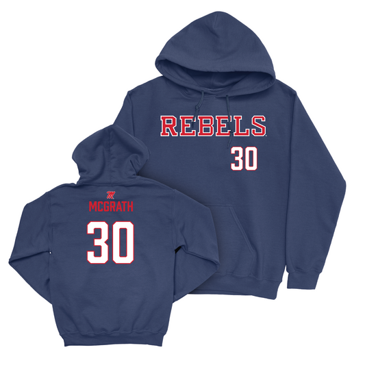 Ole Miss Men's Basketball Navy Rebels Hoodie - Cole McGrath Small