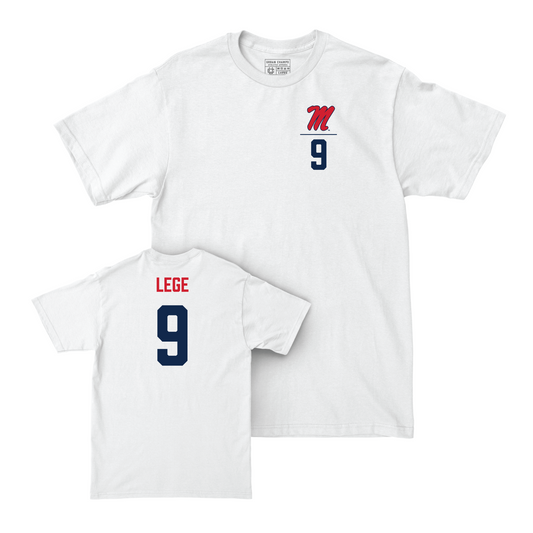 Ole Miss Baseball White Logo Comfort Colors Tee - Ethan Lege Small