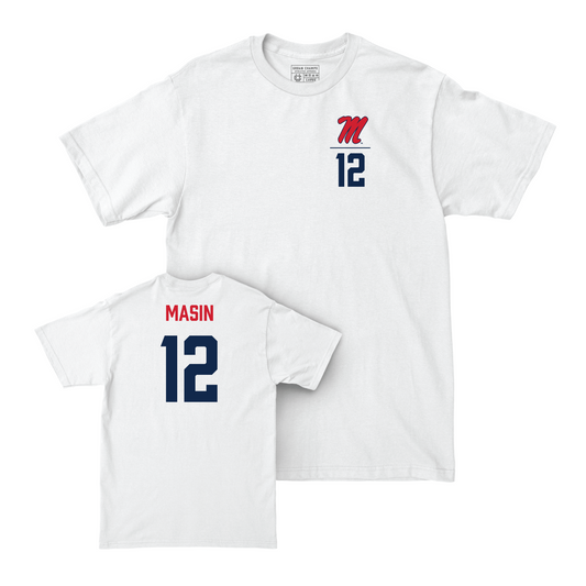 Ole Miss Football White Logo Comfort Colors Tee - Fraser Masin Small