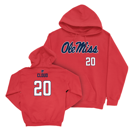 Ole Miss Women's Soccer Red Wordmark Hoodie - Hailey Cloud Small