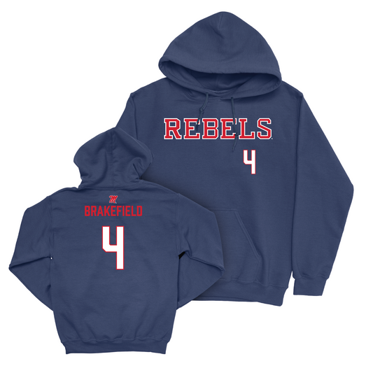 Ole Miss Men's Basketball Navy Rebels Hoodie - Jaemyn Brakefield Small