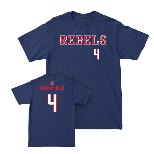 Ole Miss Men's Basketball Navy Rebels Tee - Jaemyn Brakefield Small