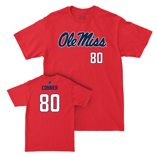 Ole Miss Football Red Wordmark Tee - Jayvontay Conner Small