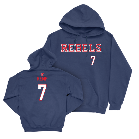 Ole Miss Women's Soccer Navy Rebels Hoodie - Jenna Kemp Small