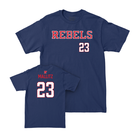 Ole Miss Baseball Navy Rebels Tee - Josh Mallitz Small