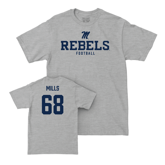 Ole Miss Football Sport Grey Classic Tee - Jack Mills Small