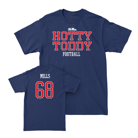 Ole Miss Football Navy Hotty Toddy Tee - Jack Mills Small