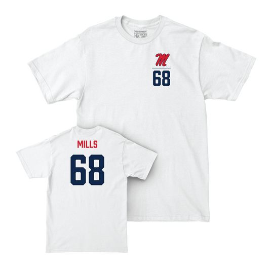 Ole Miss Football White Logo Comfort Colors Tee - Jack Mills Small