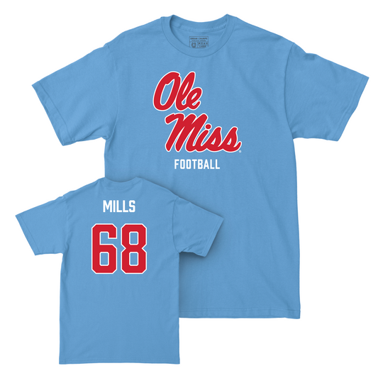 Ole Miss Football Powder Blue Sideline Tee - Jack Mills Small