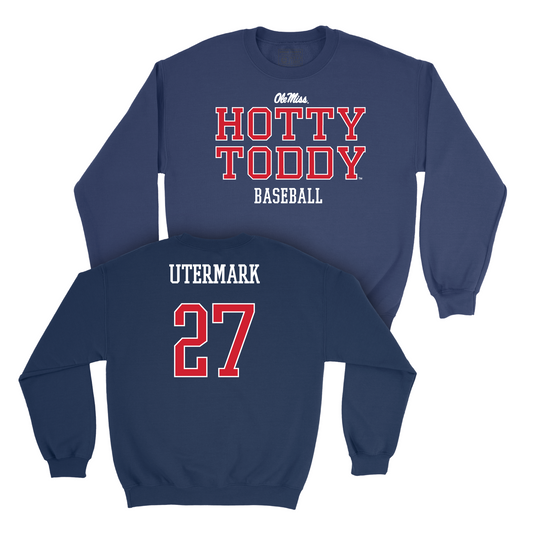 Ole Miss Baseball Navy Hotty Toddy Crew - Judd Utermark Small