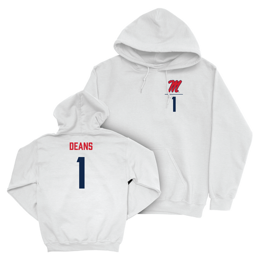 Ole Miss Women's Basketball White Logo Hoodie - Kirsten Deans Small