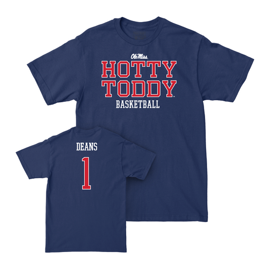 Ole Miss Women's Basketball Navy Hotty Toddy Tee - Kirsten Deans Small
