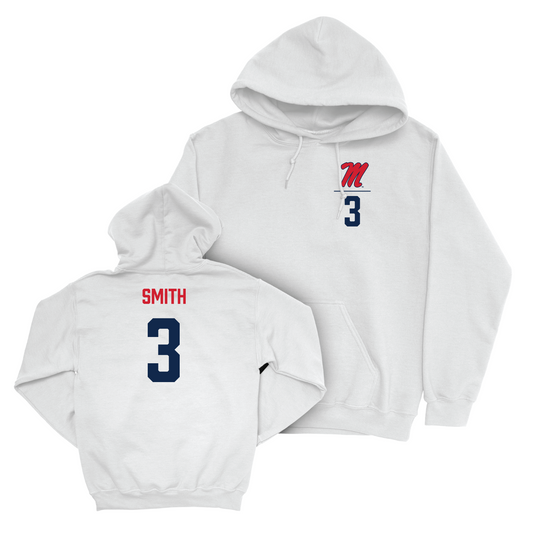 Ole Miss Women's Soccer White Logo Hoodie - Kate Smith Small