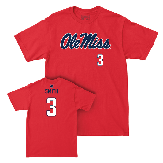 Ole Miss Women's Soccer Red Wordmark Tee - Kate Smith Small