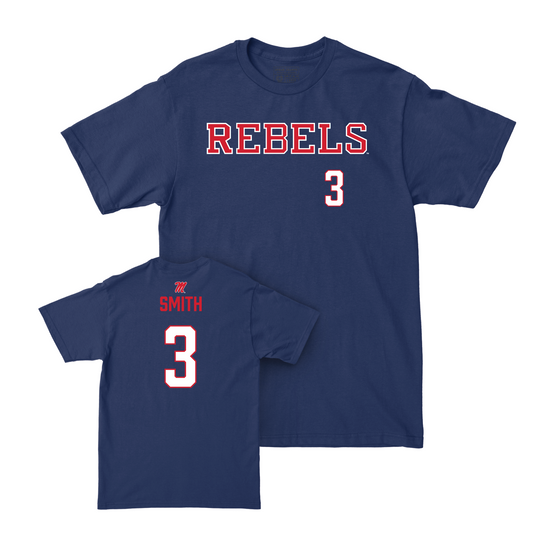 Ole Miss Women's Soccer Navy Rebels Tee - Kate Smith Small