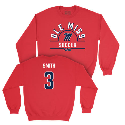 Ole Miss Women's Soccer Red Arch Crew - Kate Smith Small