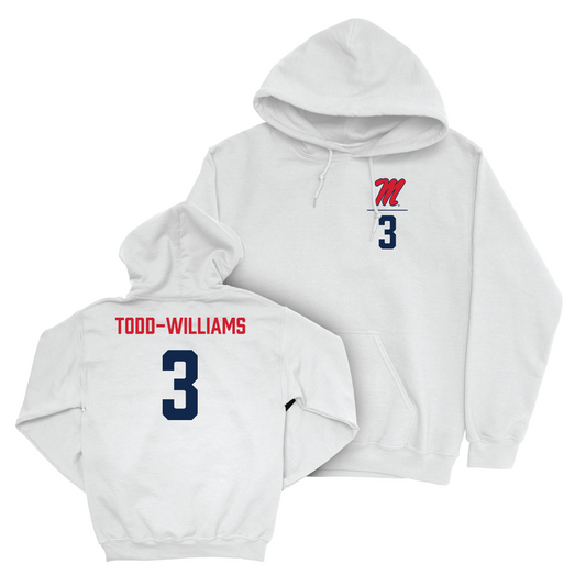 Ole Miss Women's Basketball White Logo Hoodie - Kennedy Todd-Williams Small