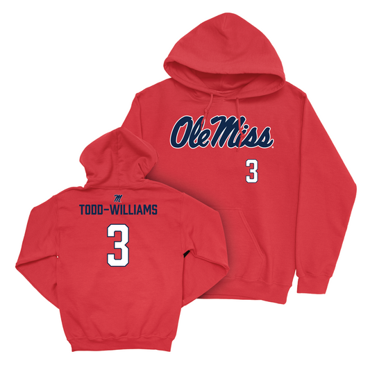 Ole Miss Women's Basketball Red Wordmark Hoodie - Kennedy Todd-Williams Small