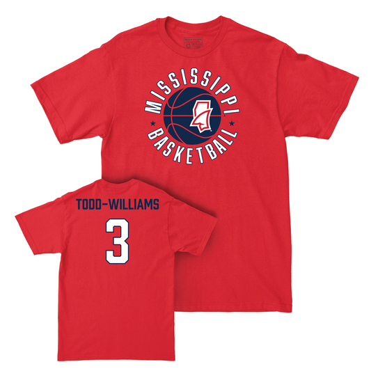 Ole Miss Women's Basketball Red Hardwood Tee - Kennedy Todd-Williams Small