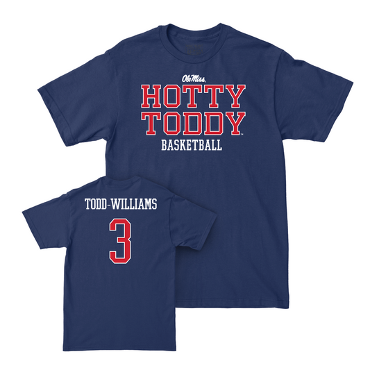 Ole Miss Women's Basketball Navy Hotty Toddy Tee - Kennedy Todd-Williams Small