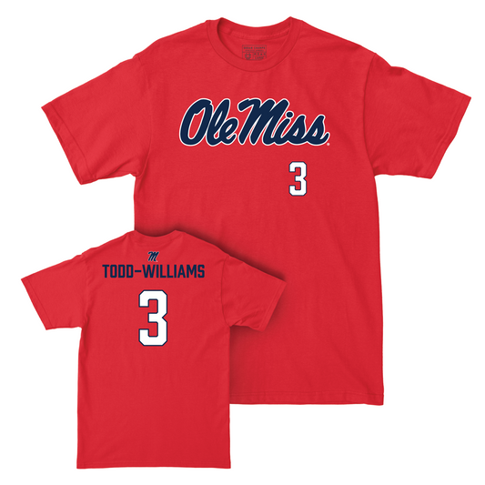 Ole Miss Women's Basketball Red Wordmark Tee - Kennedy Todd-Williams Small