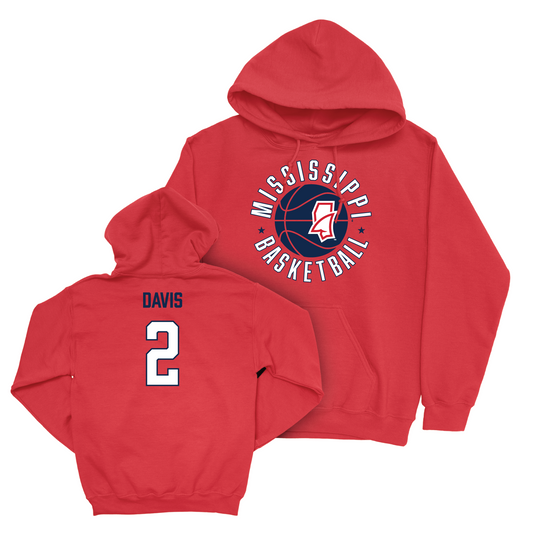 Ole Miss Women's Basketball Red Hardwood Hoodie - Marquesha Davis Small