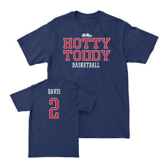 Ole Miss Women's Basketball Navy Hotty Toddy Tee - Marquesha Davis Small