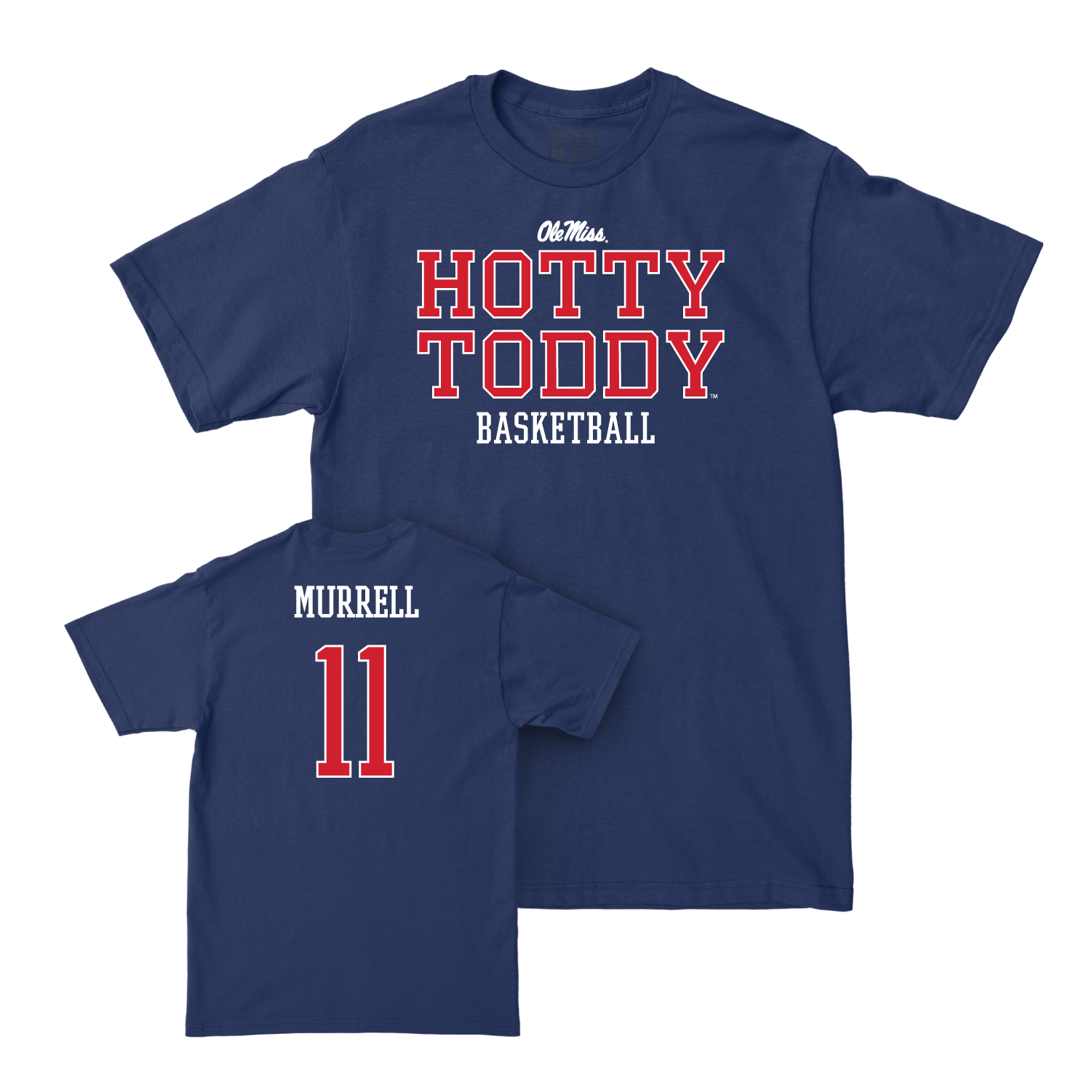 Ole Miss Men's Basketball Navy Hotty Toddy Tee - Matthew Murrell Small