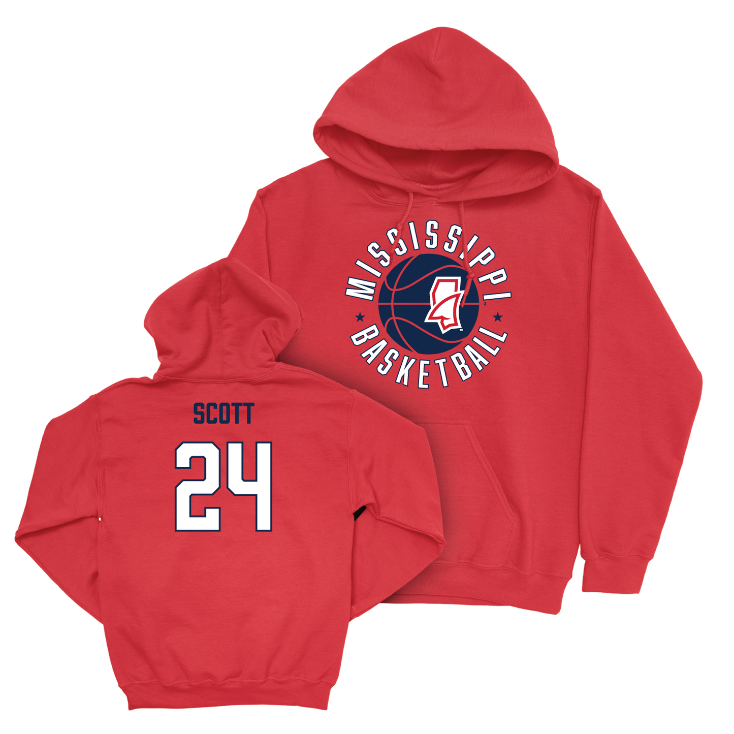 Ole Miss Women's Basketball Red Hardwood Hoodie - Madison Scott Small