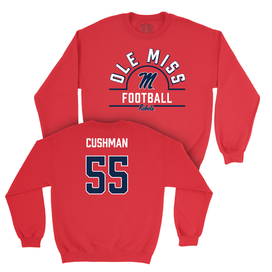 Ole Miss Football Red Arch Crew - Preston Cushman Small