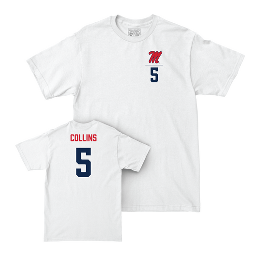 Ole Miss Women's Basketball White Logo Comfort Colors Tee - Snudda Collins Small