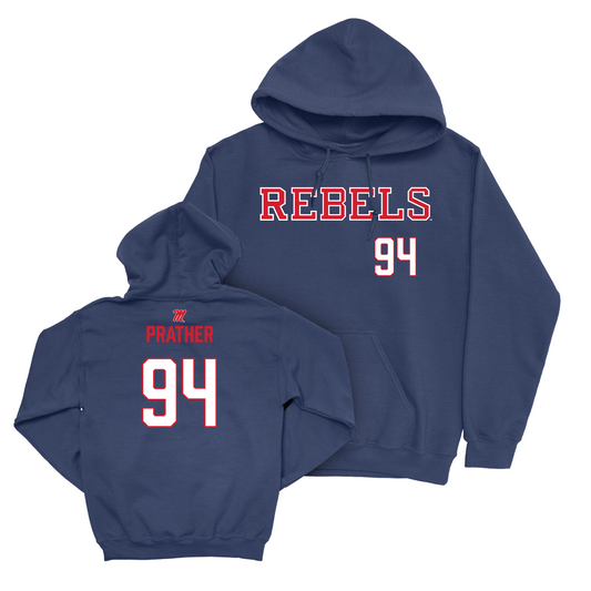 Ole Miss Football Navy Rebels Hoodie - Tavion Prather Small