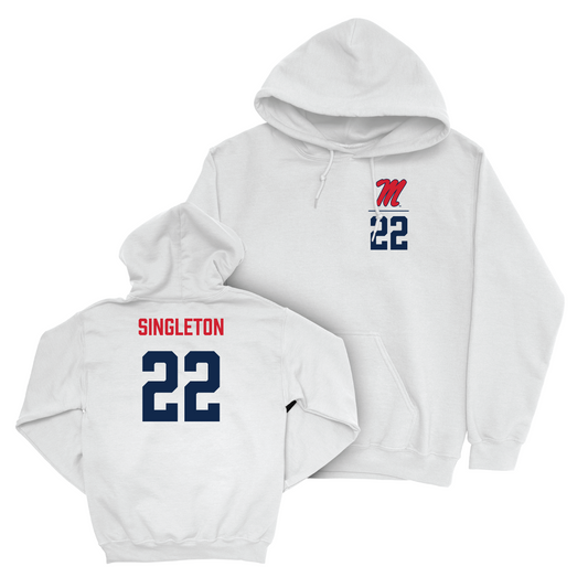 Ole Miss Women's Basketball White Logo Hoodie - Tyia Singleton Small