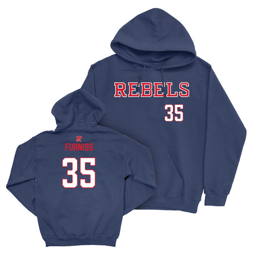 Ole Miss Baseball Navy Rebels Hoodie - Will Furniss Small