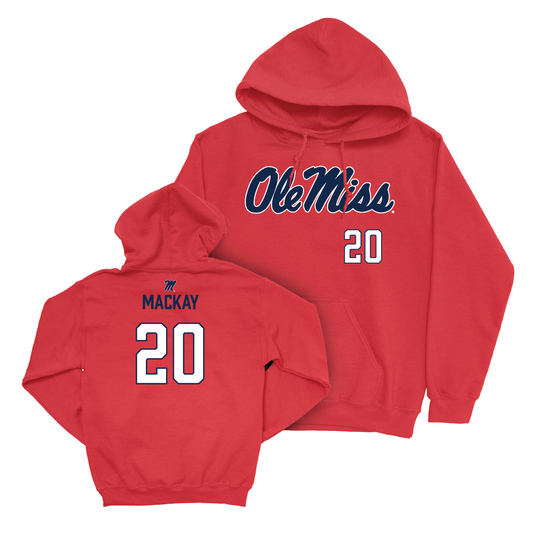 Ole Miss Softball Red Wordmark Hoodie  - Jamie Mackay