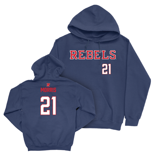 Ole Miss Baseball Navy Rebels Hoodie - Mason Morris