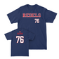 Ole Miss Football Navy Rebels Tee  - John Wayne Oliver