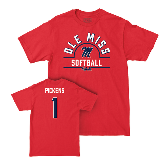 Ole Miss Softball Red Arch Tee   - Mackenzie Pickens