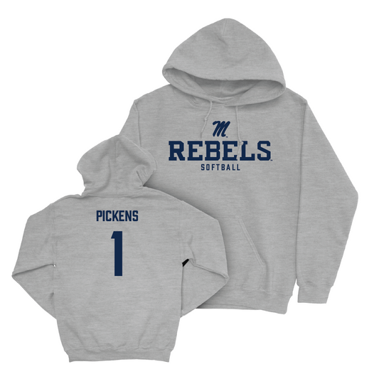Ole Miss Softball Sport Grey Classic Hoodie   - Mackenzie Pickens