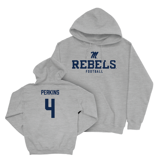 Ole Miss Football Sport Grey Classic Hoodie  - Suntarine Perkins