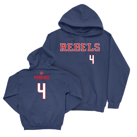 Ole Miss Football Navy Rebels Hoodie  - Suntarine Perkins