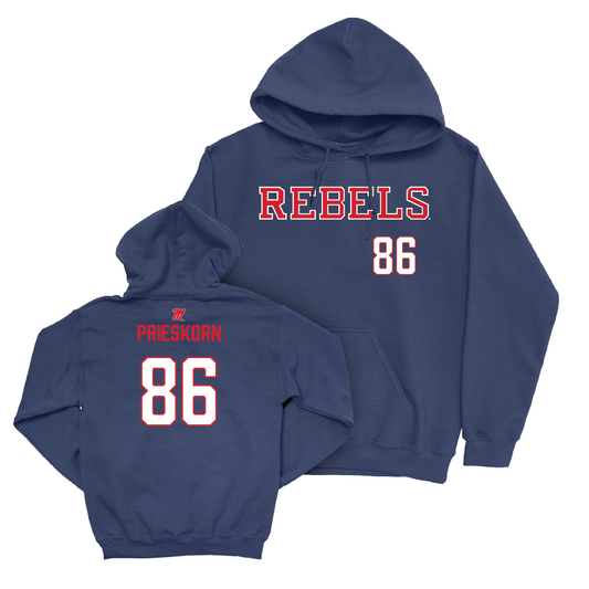 Ole Miss Football Navy Rebels Hoodie  - Caden Prieskorn