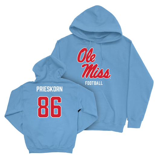 Ole Miss Football Powder Blue Sideline Hoodie  - Caden Prieskorn