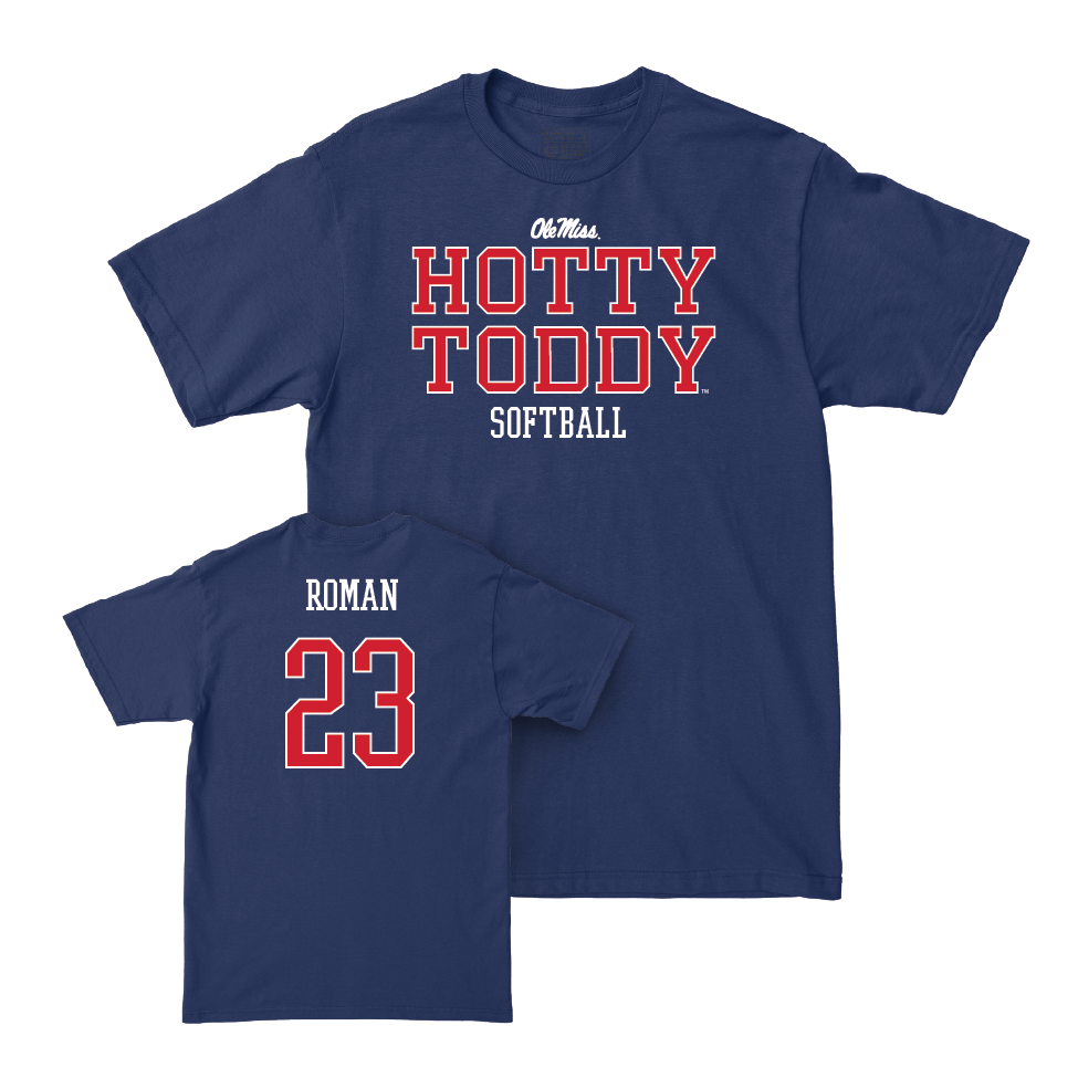 Ole Miss Softball Navy Hotty Toddy Tee   - Taylor Roman